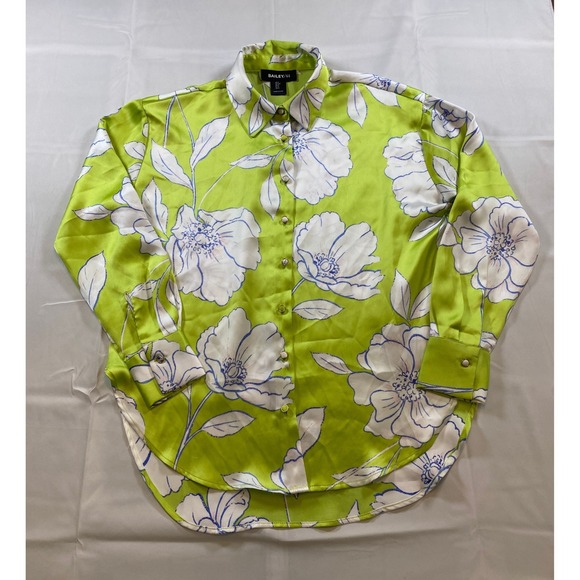 BAILEY/44 Tops - Bailey 44 Women's Green Floral Print Long Sleeve Button Up Shirt Size‎ S